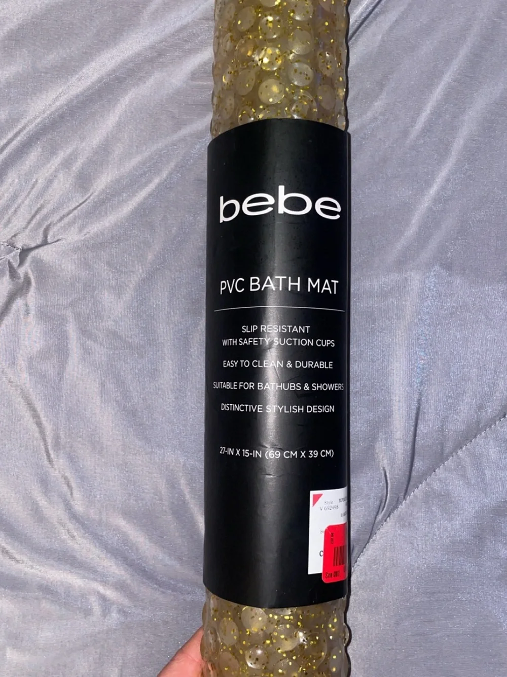 bebe Gold Glitter PVC Bath Mat
